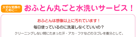 おふとん丸ごと水洗いサービス